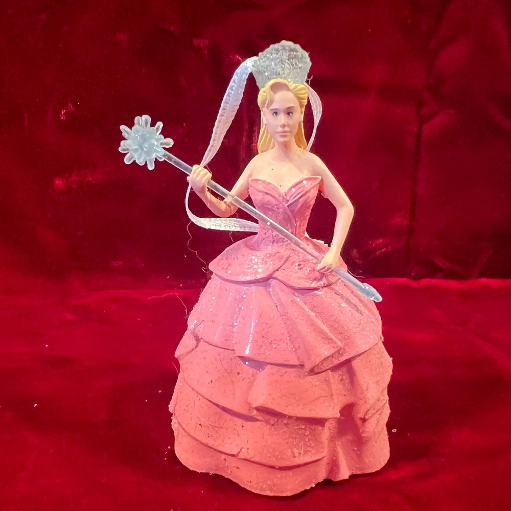Hallmark Wicked Glinda the Good Witch Christmas Ornament Pink Bubble Dress Wand